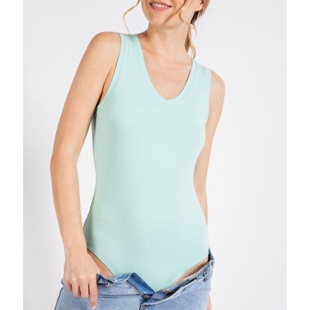 Rae Mode boutique brand mint tank top bodysuit